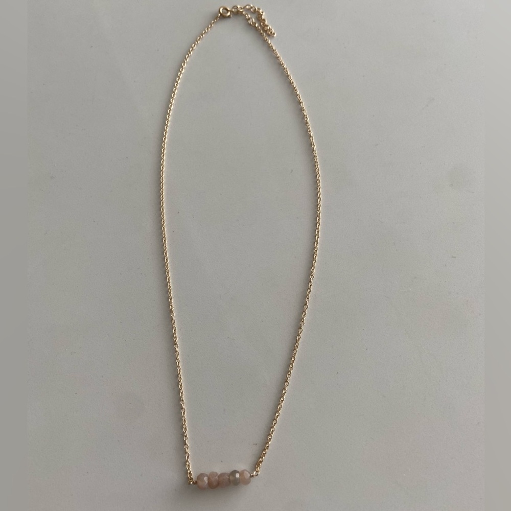 Light pink stone necklace